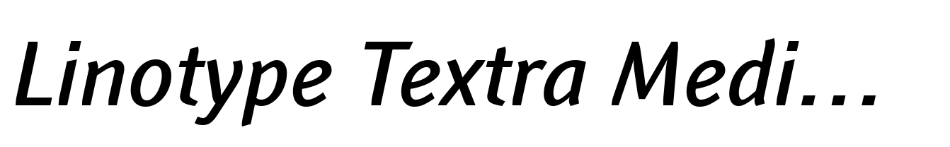 Linotype Textra Medium Italic